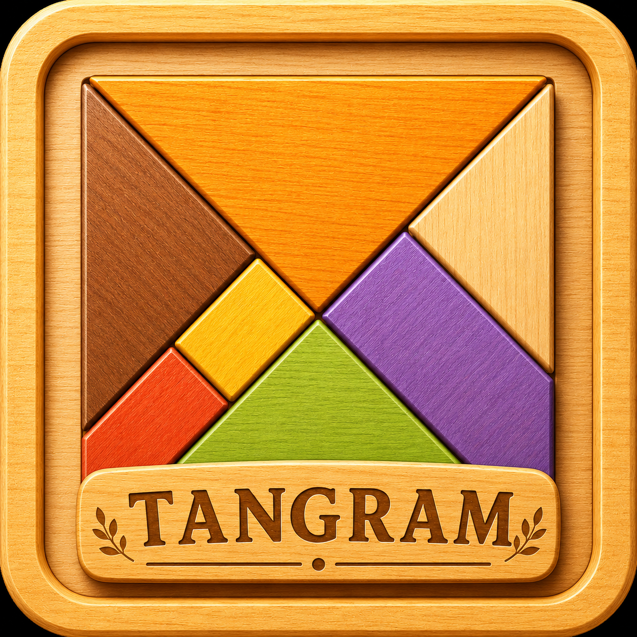 Wood Shape Puzzle: Tangram app icon